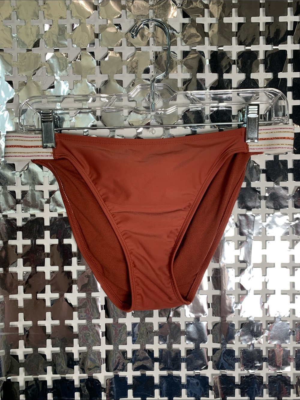 Xhilaration Rust High Cut Swim Bottoms